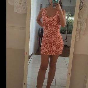 Pink design bodycon dress